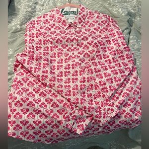 NWT New Boden White & Pink Floral Button Down 18/22